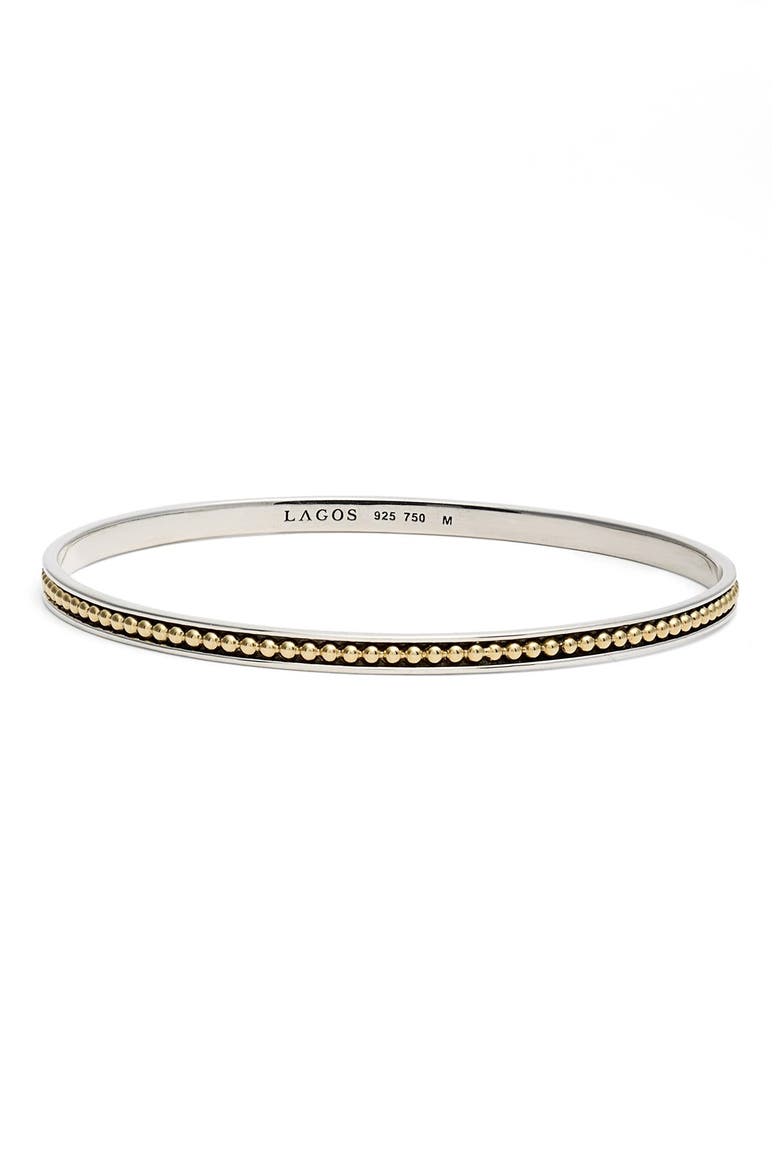 'Enso' Caviar Bangle, Main, color, SILVER/ GOLD