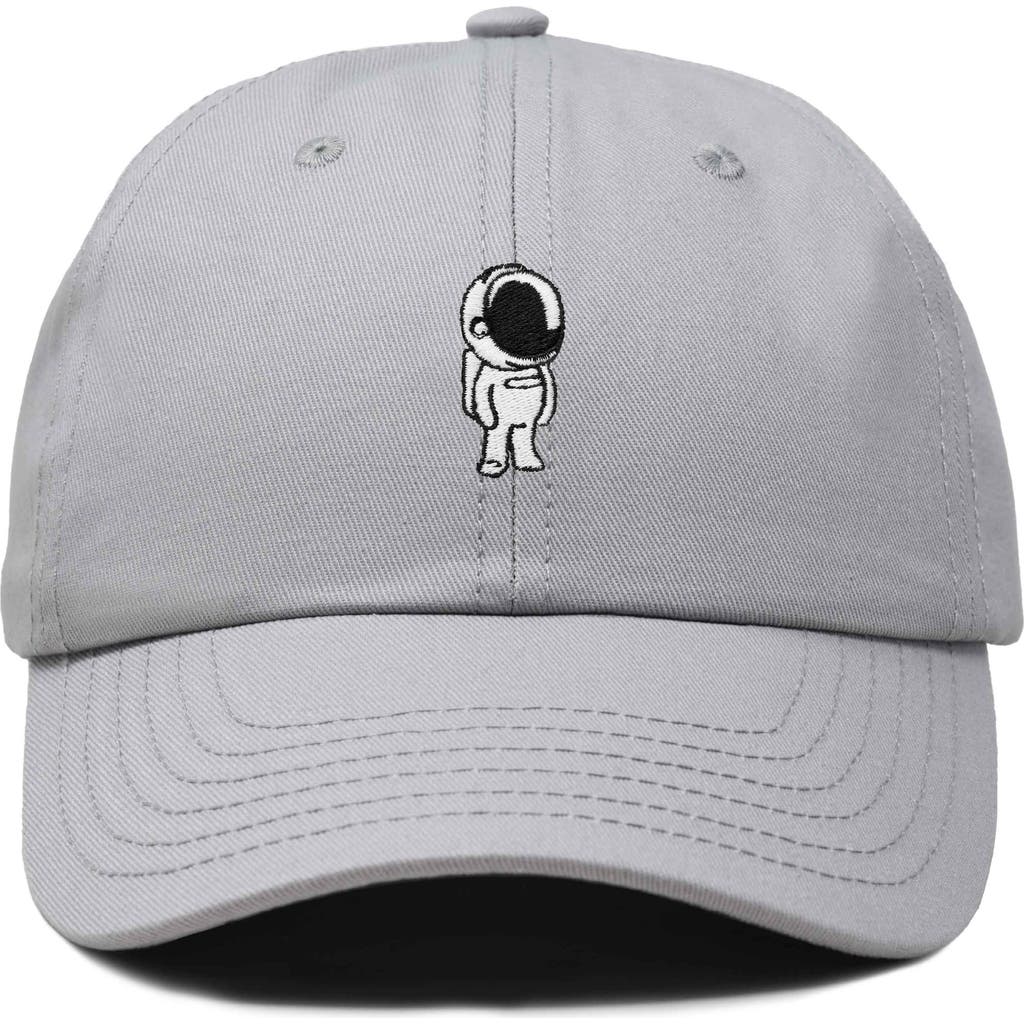 Dalix Astronaut Embroidered Space Hat In Gray