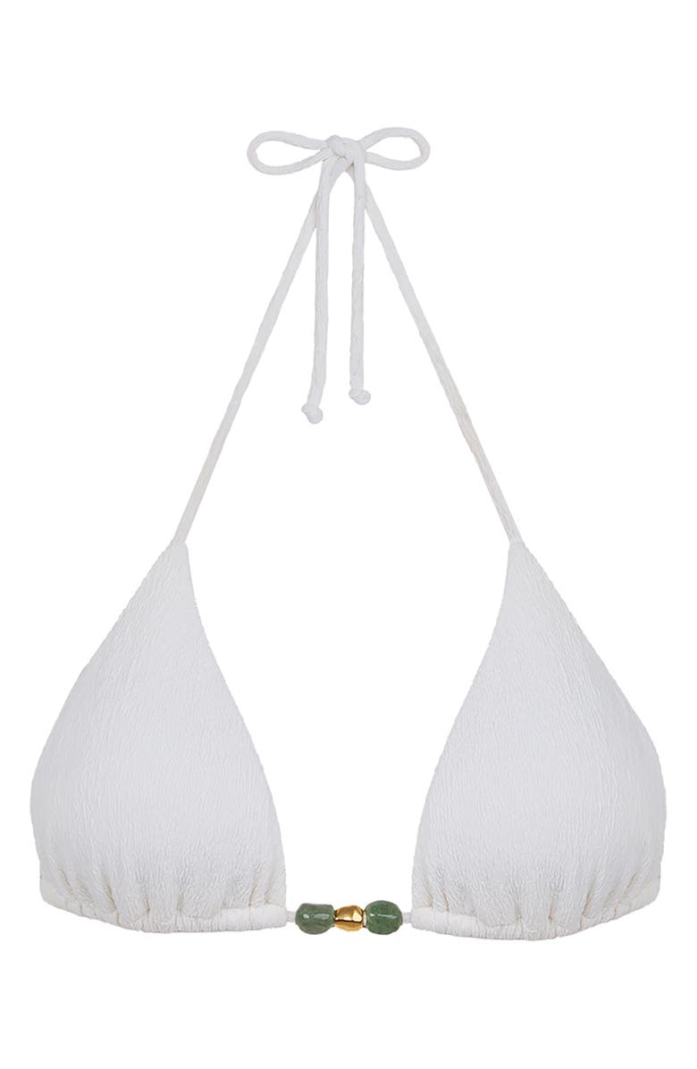 ViX Paula Hermanny Firenze Kiana Triangle Bikini Top, Alternate, color, White