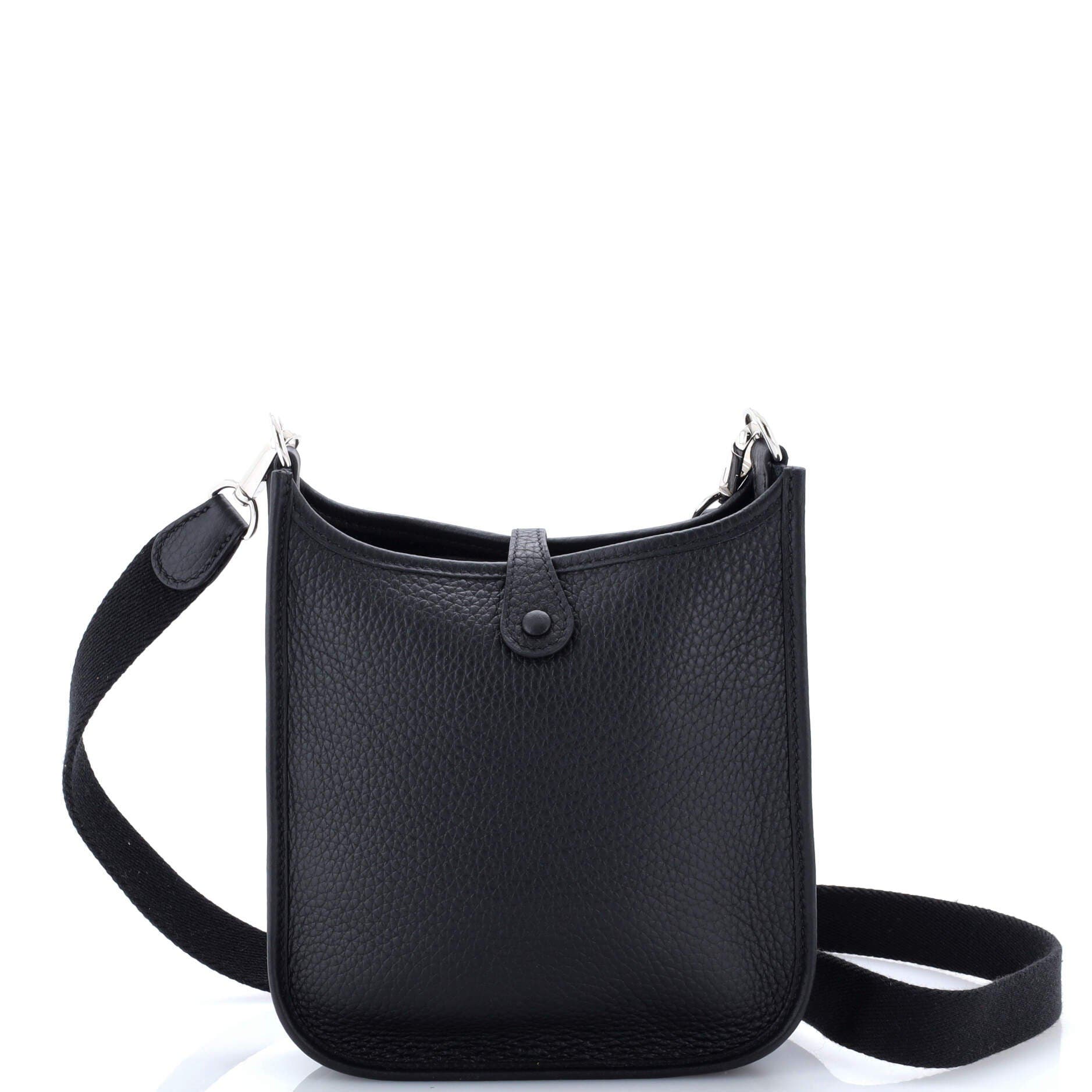 Pre-Owned Hermes Evelyne Bag Gen III Clemence TPM, Alternate, color, Noir