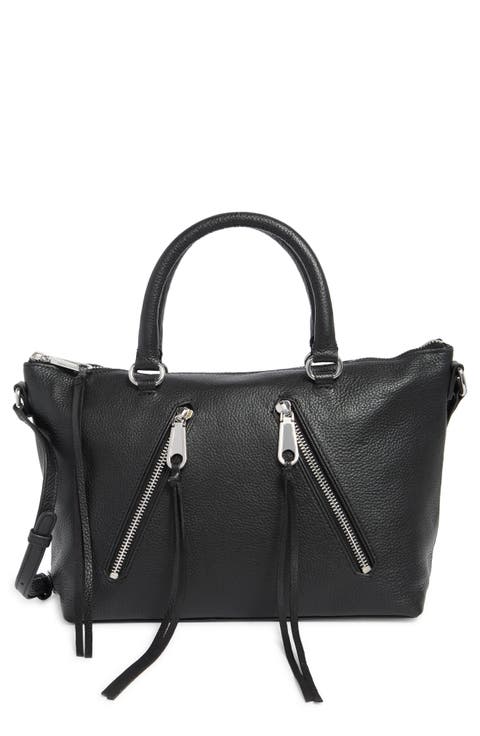 Moto Zip Leather Satchel