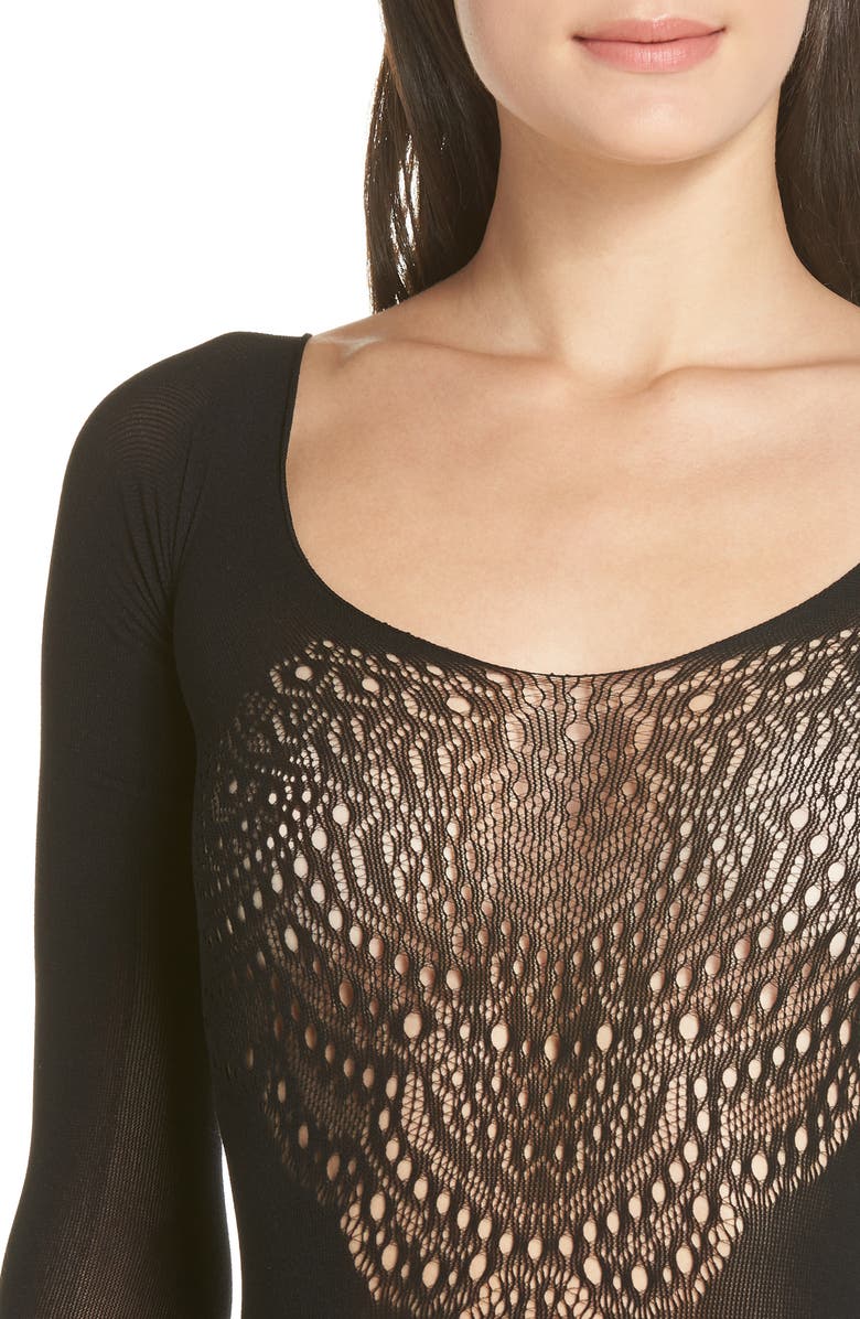 Hauty Lace Thong Bodysuit, Alternate, color, 