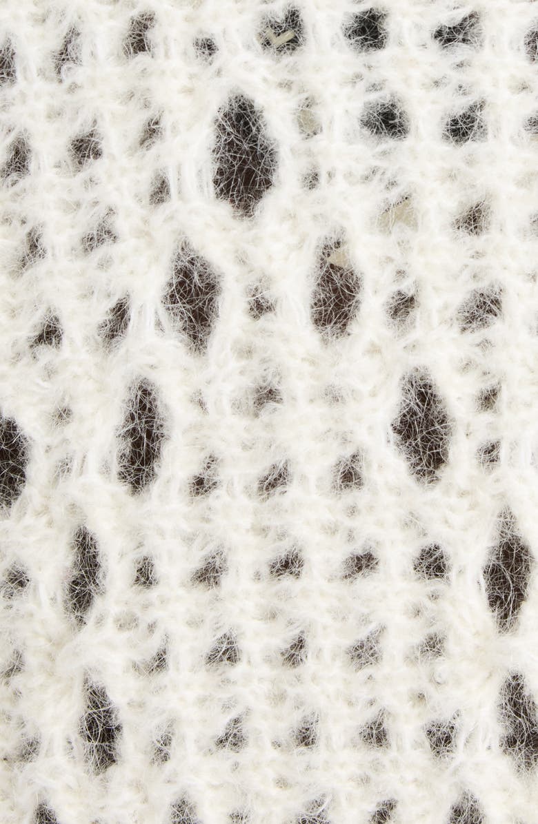 Isabel Marant Medaline Open Knit Sweater, Alternate, color, Ecru