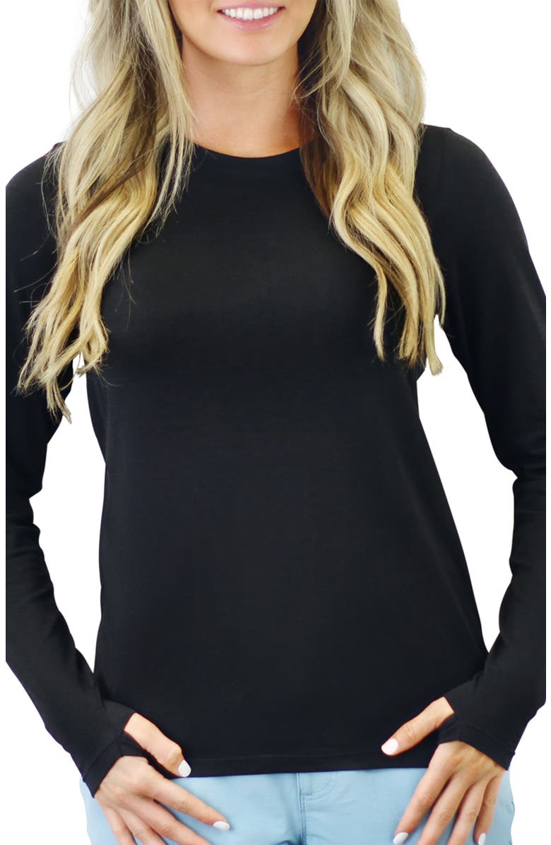 UV Skinz Long Sleeve Everyday Tee, Main, color, Black