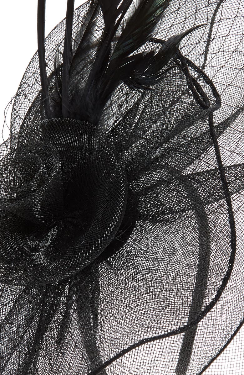 Tasha Flower & Feather Fascinator, Alternate, color, 