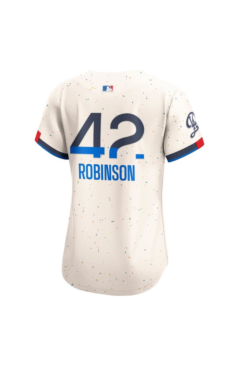 Nike Women's Nike Jackie Robinson Cream Los Angeles Dodgers City Connect Retired Limited Jersey, Alternate, color, Cream