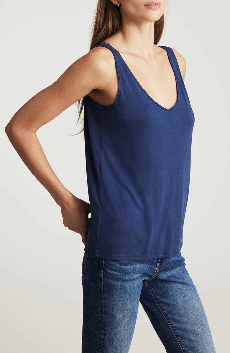 Mavi Jeans Lace Trim Jersey Tank, Alternate, color, 