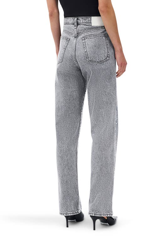 Rag & Bone Shea Sequin High-rise Wide-leg Jeans In Silver