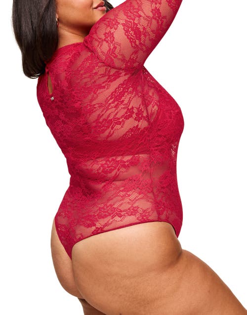 Adore Me Meredith Bodysuit In Dark Red