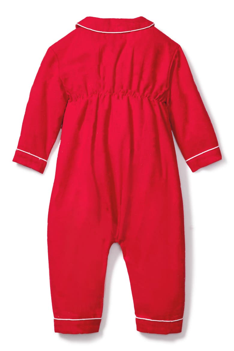 Cambridge Flannel Romper, Alternate, color, RED