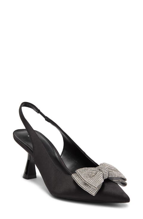 Caroline Crystal Bow Slingback Pump (Women)