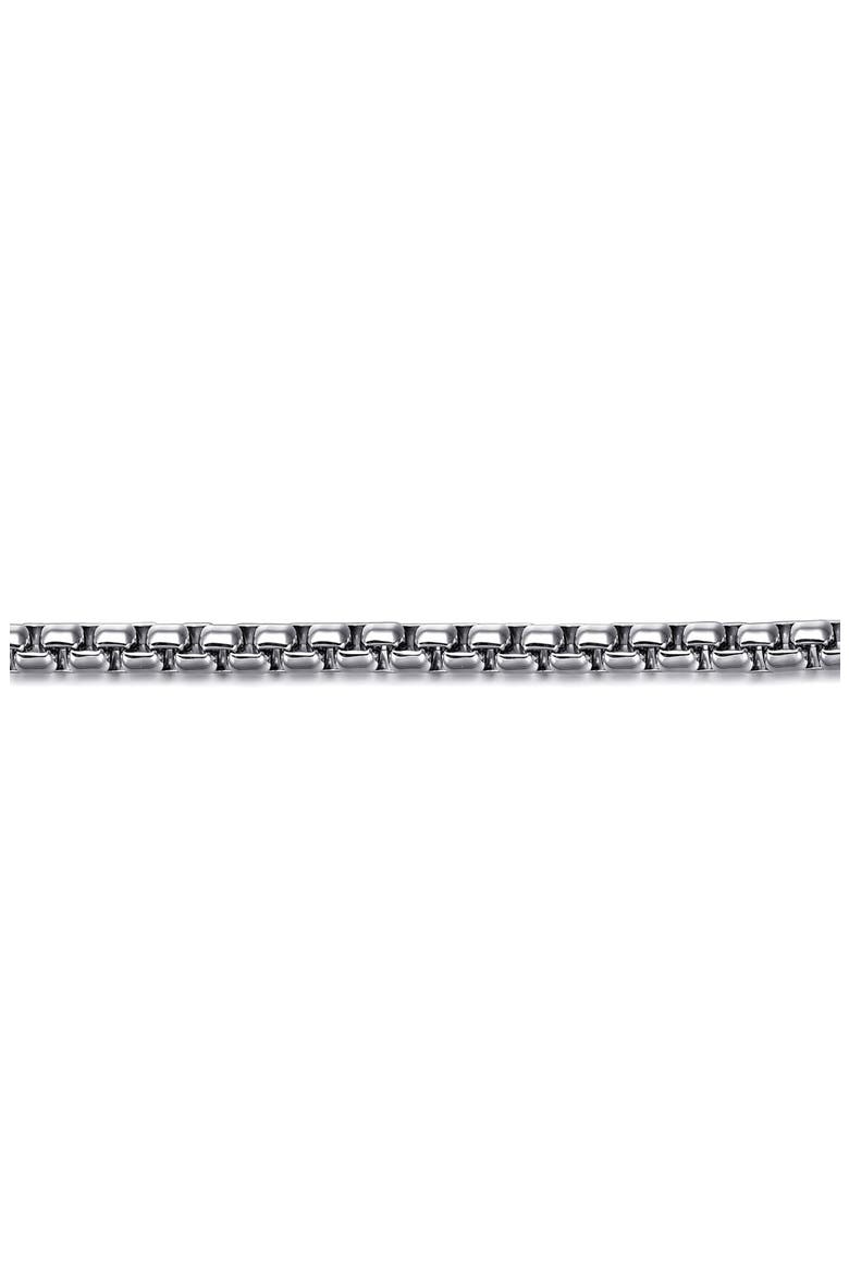 Men's Contemporary Sterling Silver Box Chain Bracelet, Alternate, color, STERLING SILVER