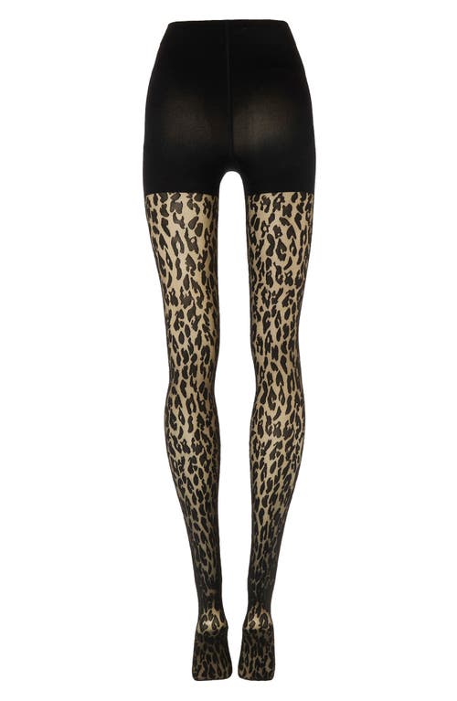 Wolford Leo Control Top Tights In Animal Print