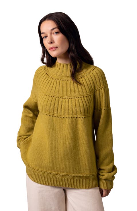 Textured Yoke Sweater