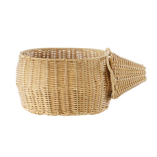 Kaplan Early Learning Company Hedgehog Washable Wicker Basket In Brown