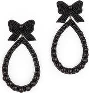 Deepa Gurnani Darana Beaded Bow Drop Earrings