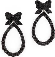 Deepa Gurnani Darana Beaded Bow Drop Earrings