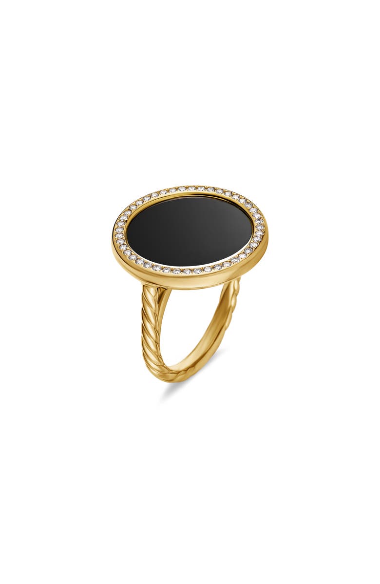 David Yurman Elements 18K Gold & Pavé Diamond Ring, Alternate, color,