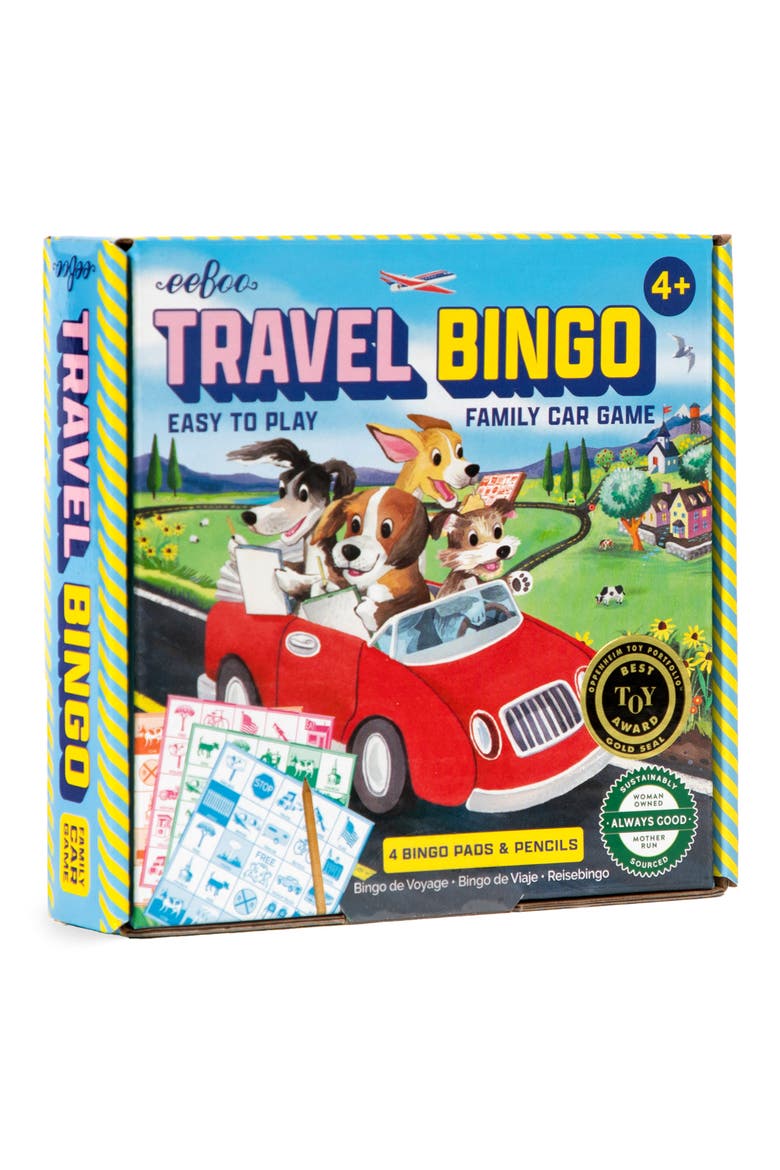 Kids' Travel Bingo Game Set, Main, color, MULTI
