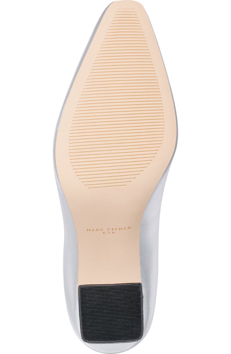 Marc Fisher LTD Yalina Pointed Toe Block Heel Pump, Alternate, color, Sil01