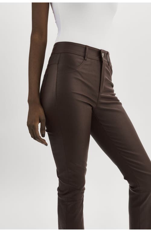 Lamarque Faris | Stretch Leather Pants In Brown