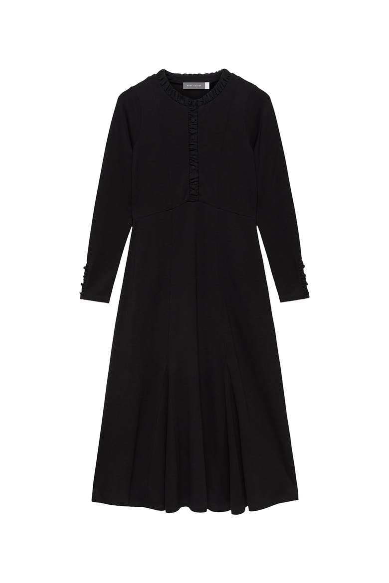 Jersey Midi Dress, Alternate, color, Black