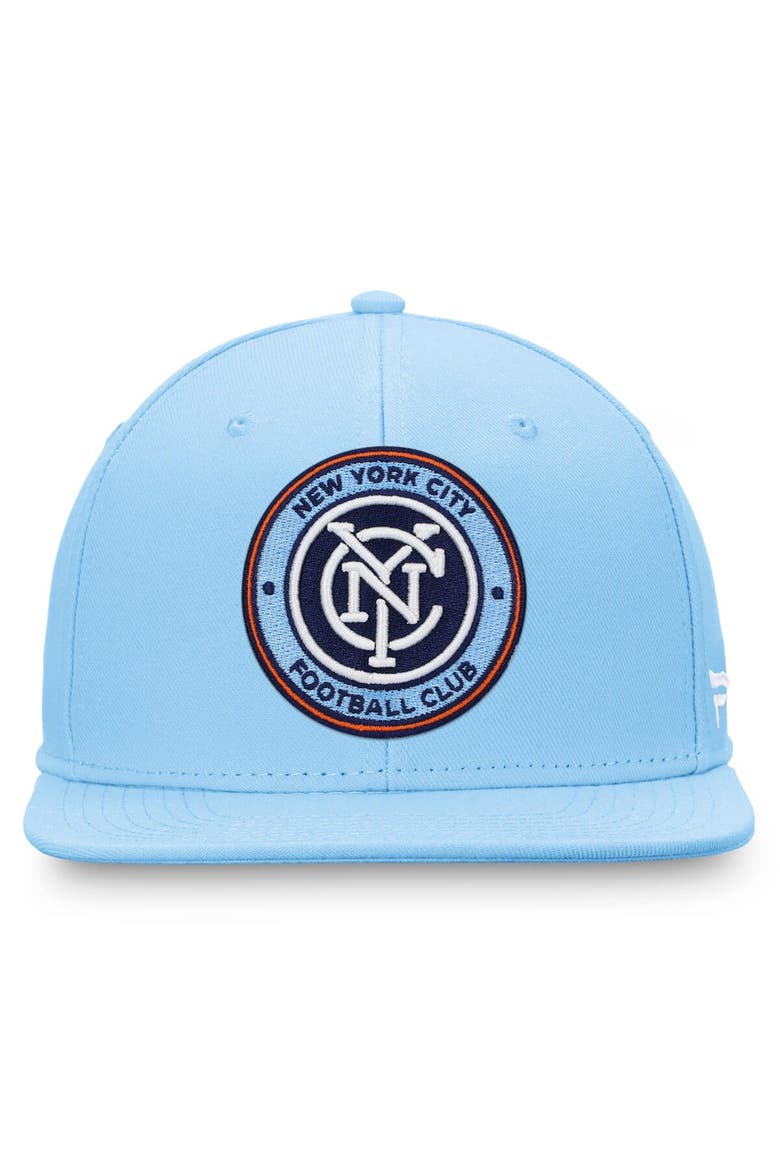 Men's Fanatics Branded Blue New York City FC Emblem Snapback Hat, Alternate, color, Blue