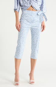 Renee C Polka Dot Capri Pants