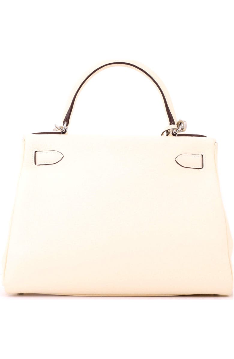 Pre-Owned Hermes Kelly Handbag Light Clemence with Palladium Hardware 28, Alternate, color, Nata
