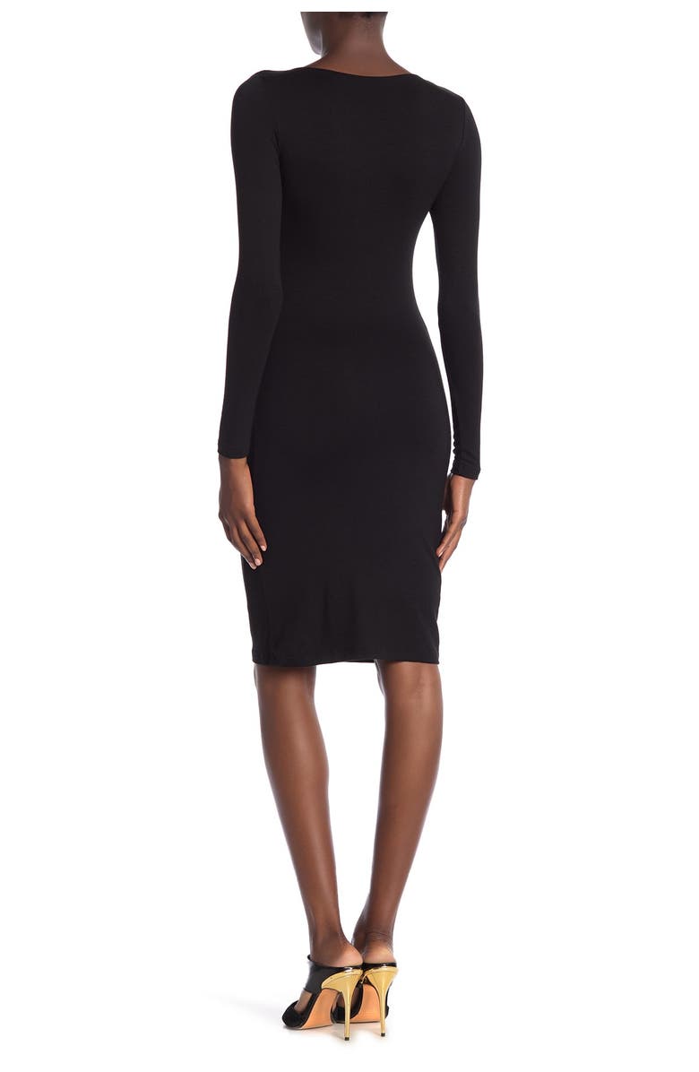Velvet Torch Long Sleeve Bodycon Midi Dress, Alternate, color,