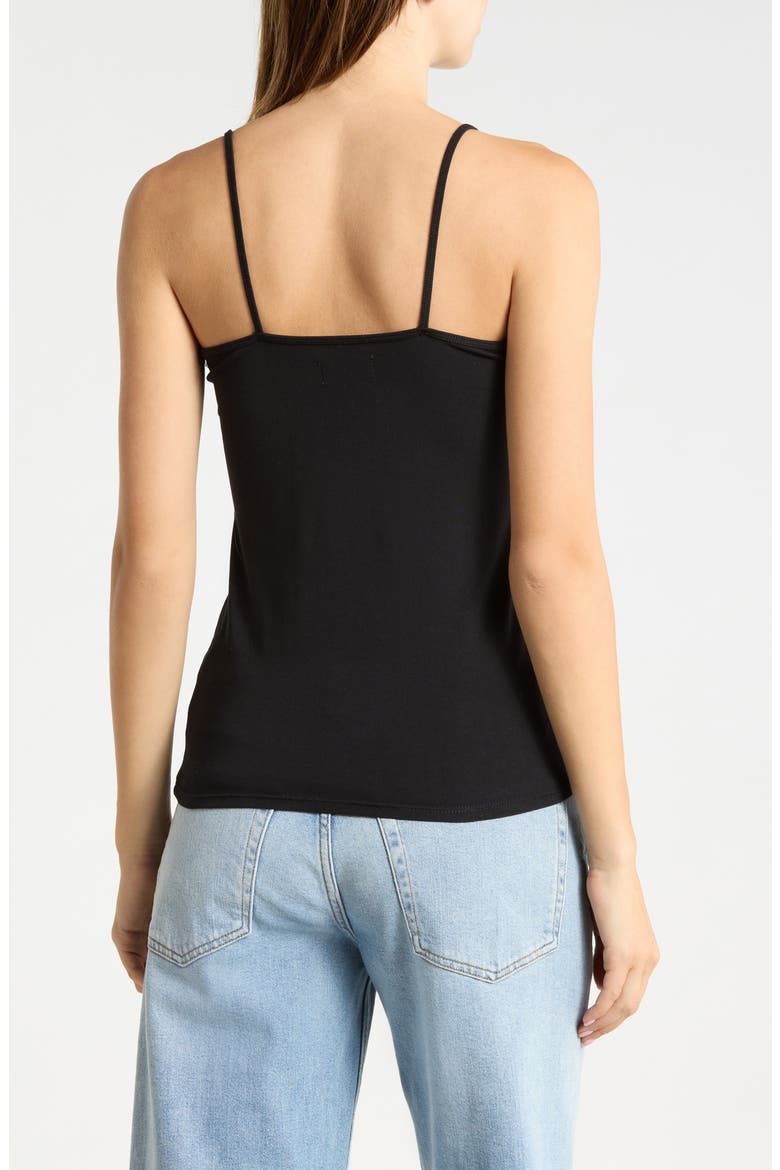 Cotton Jersey Knit Camisole, Alternate, color, BLACK
