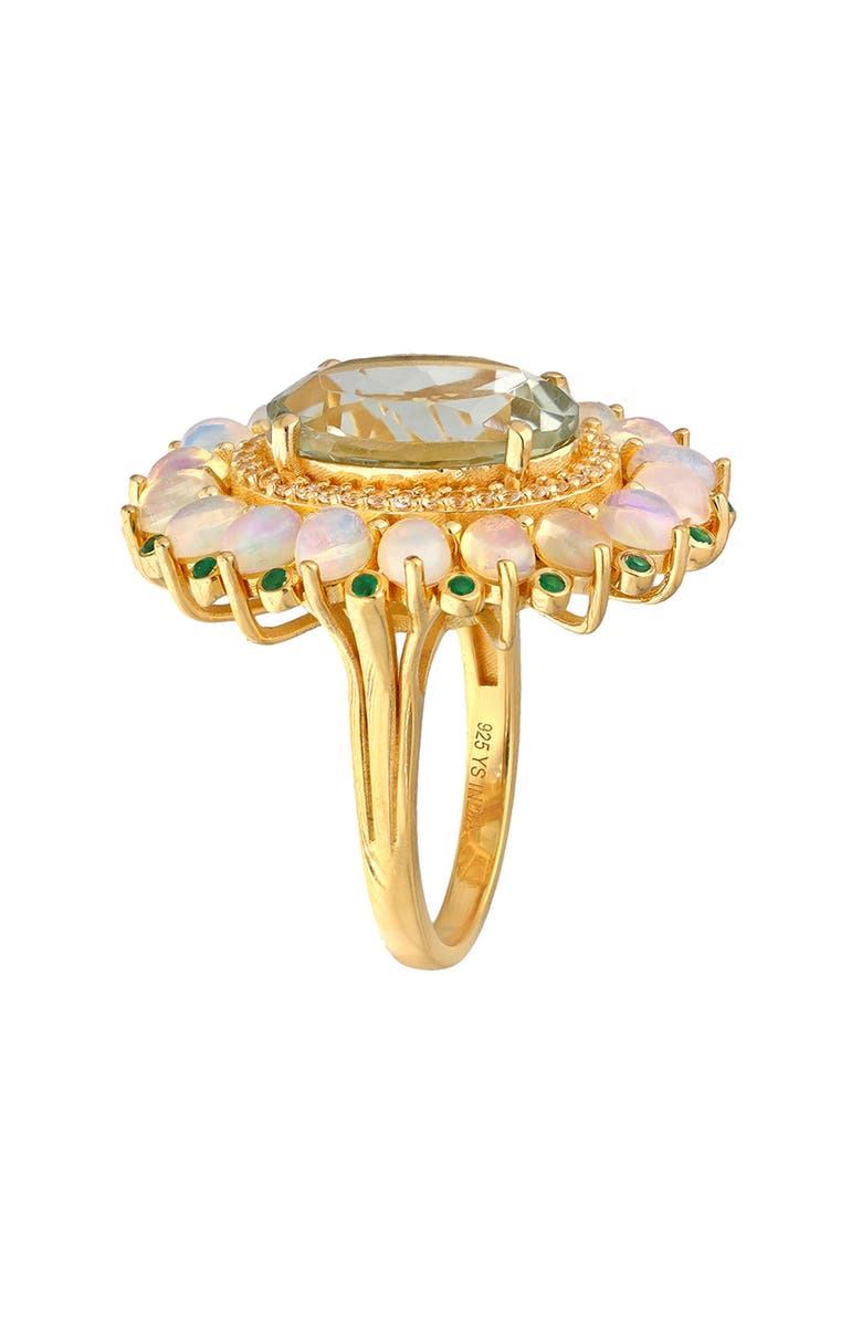 YS GEMS Prasiolite Quartz Ring, Alternate, color, Olive