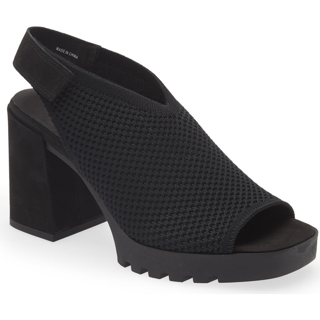 Eileen Fisher Cue Knit Sandal In Black