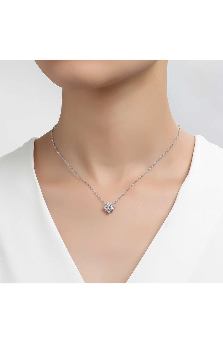 Lafonn Simple Squad Simulated Diamond Pendant Necklace, Alternate, color, 