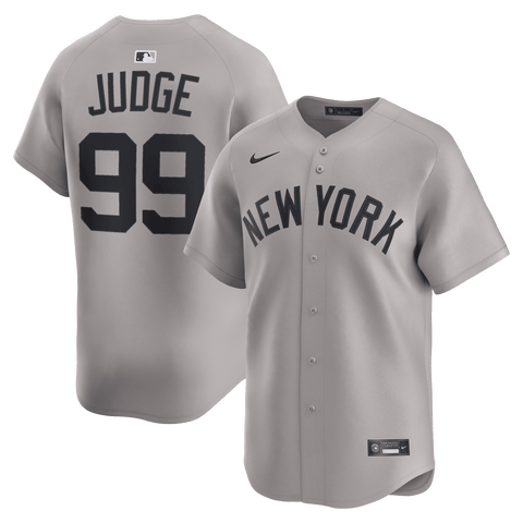 Men's Nike Aaron Judge Gray New York Yankees Road Limited Player Jersey