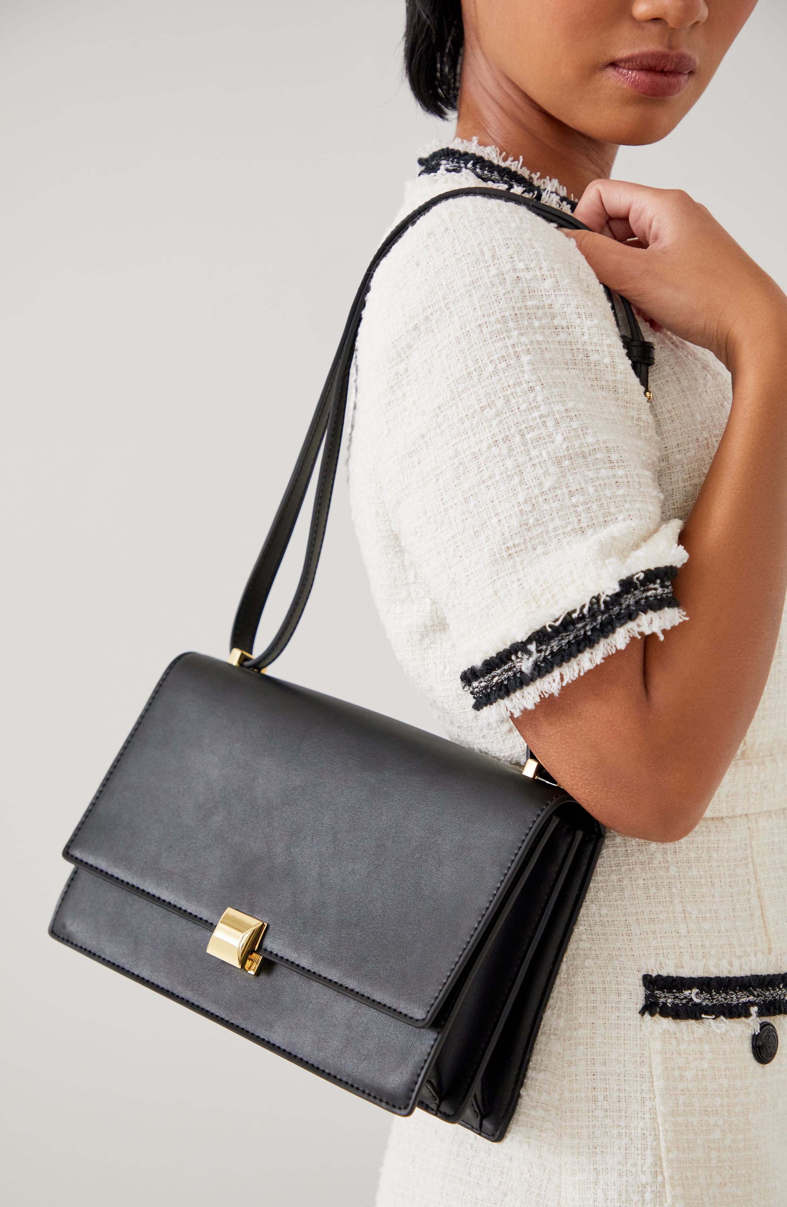 LK Bennett Ottie Structured Crossbody Bag, Alternate, color, Black