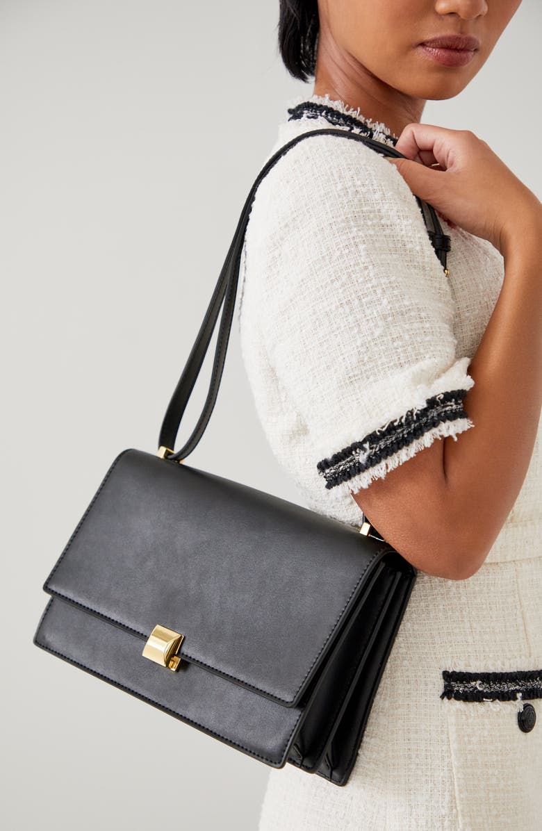 LK Bennett Ottie Structured Crossbody Bag, Alternate, color, Black