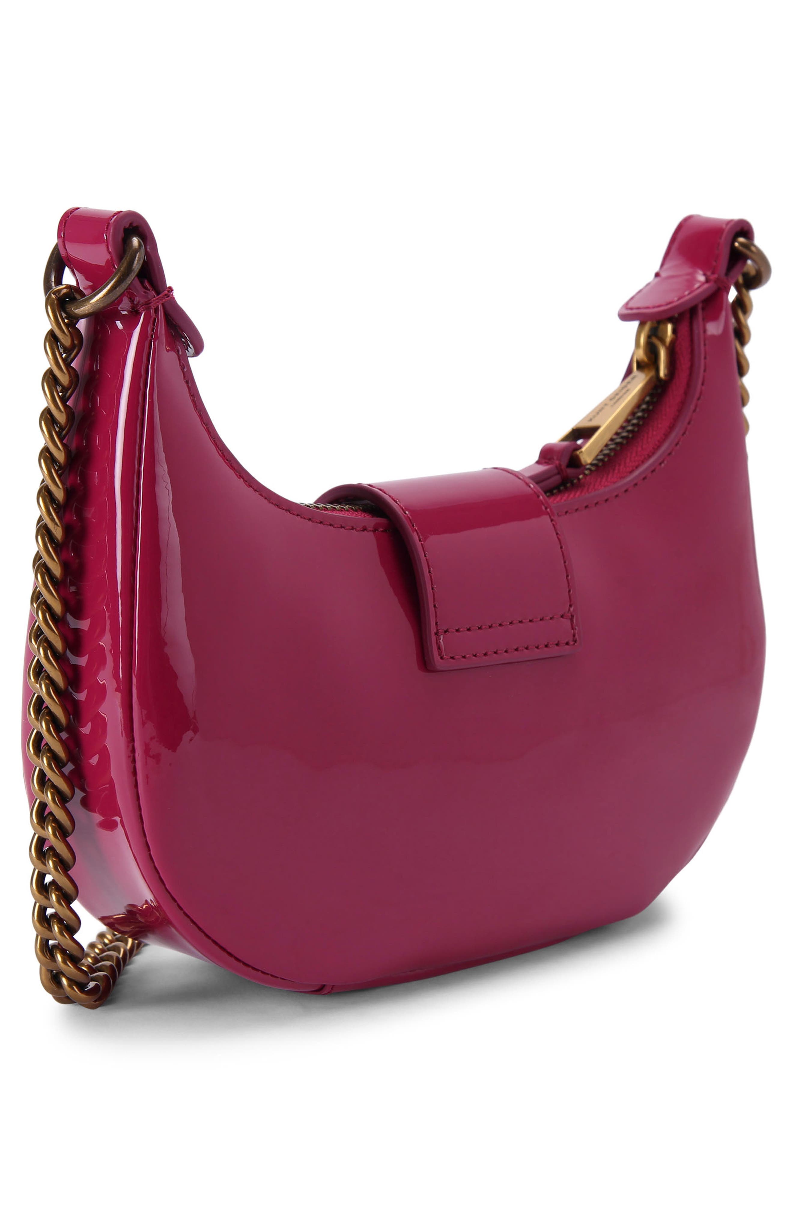 Kurt Geiger London Small Leather Chelsea Hobo Crossbody Bag, Alternate, color, Bright Pink
