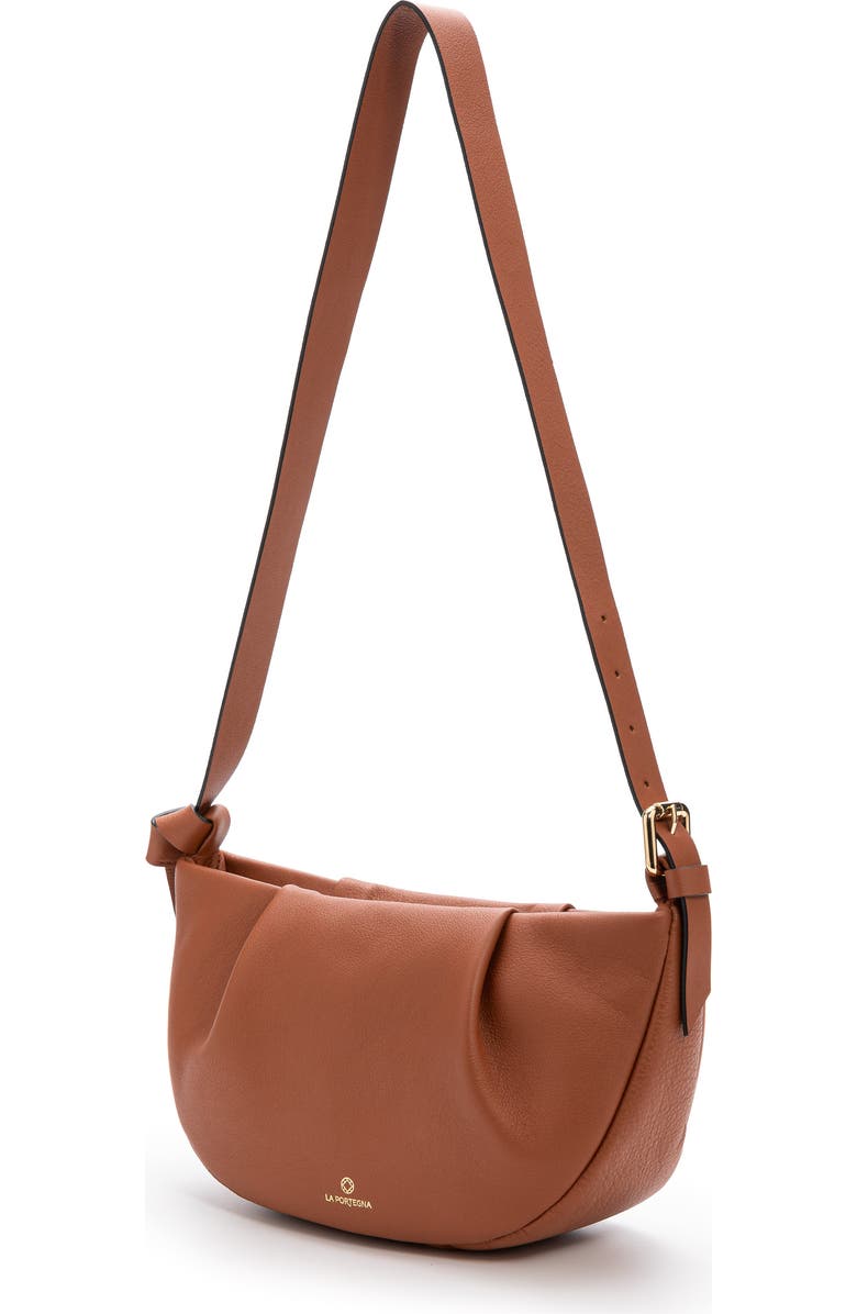 LA PORTEGNA Claudia Adjustable Strap Shoulder Crossbody, Alternate, color, Brown