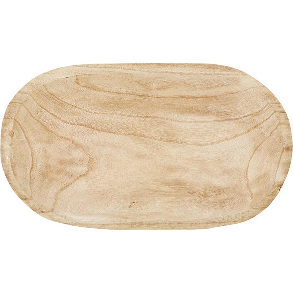 Creative Brands Paulownia Wood Platter In Brown