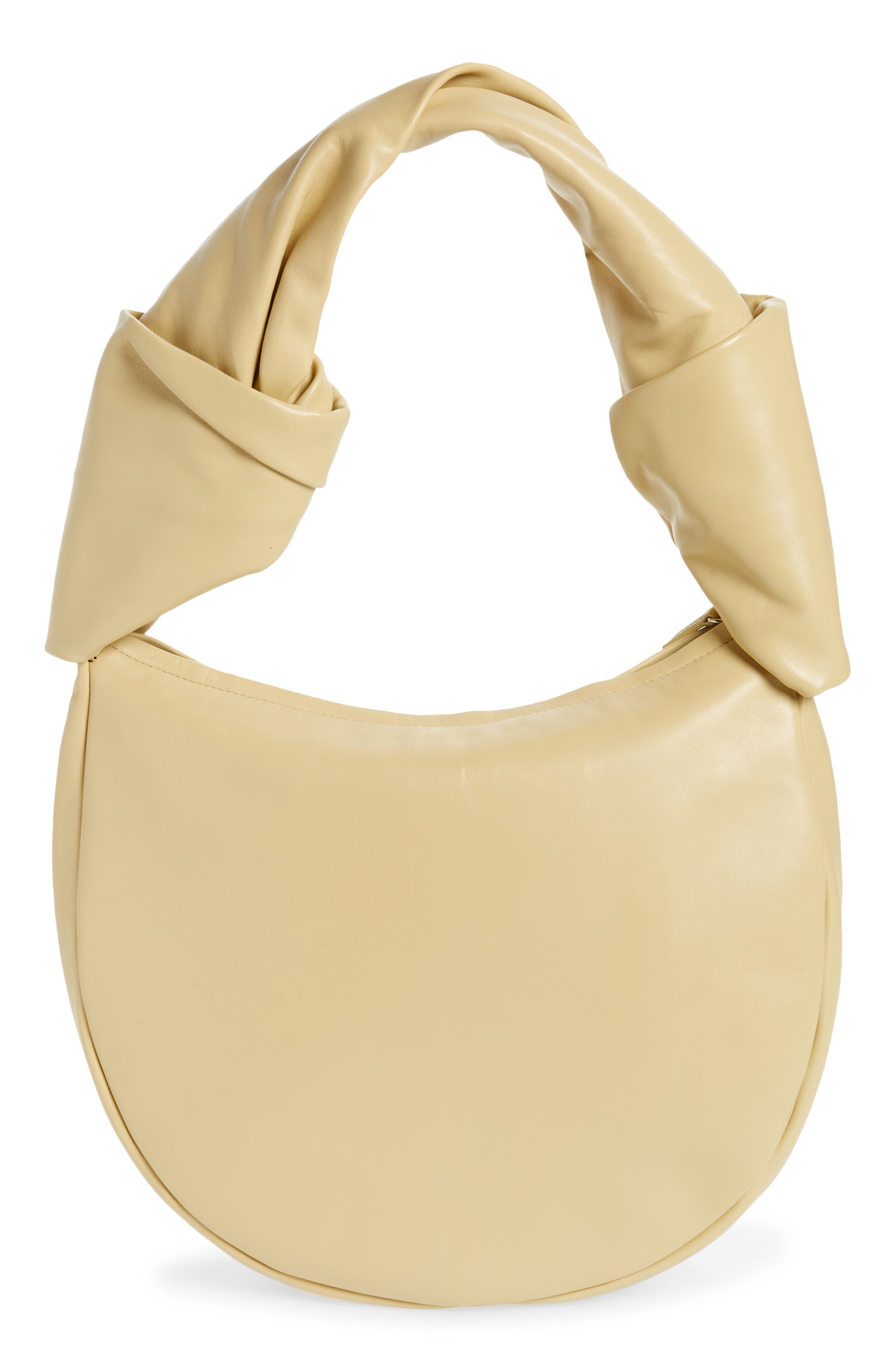 Jil Sander Twisted Lambskin Leather Shoulder Bag, Alternate, color, 