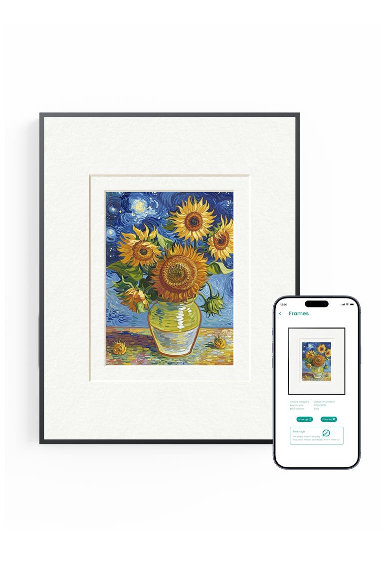13.3 Inch E-Ink WiFi Digital Wall Art Frame, Main, color, Black