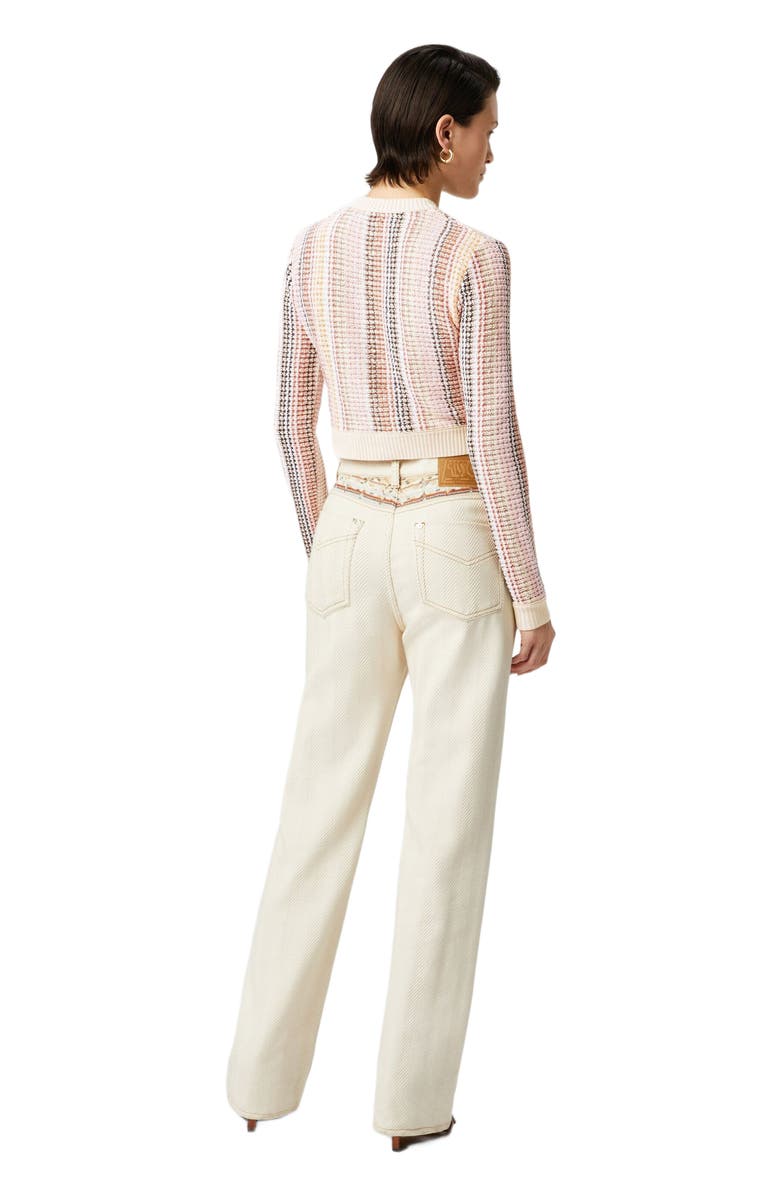 Missoni Crewneck Cardigan In Cotton Blend Caperdoni Motif, Alternate, color, Multicoloured 2