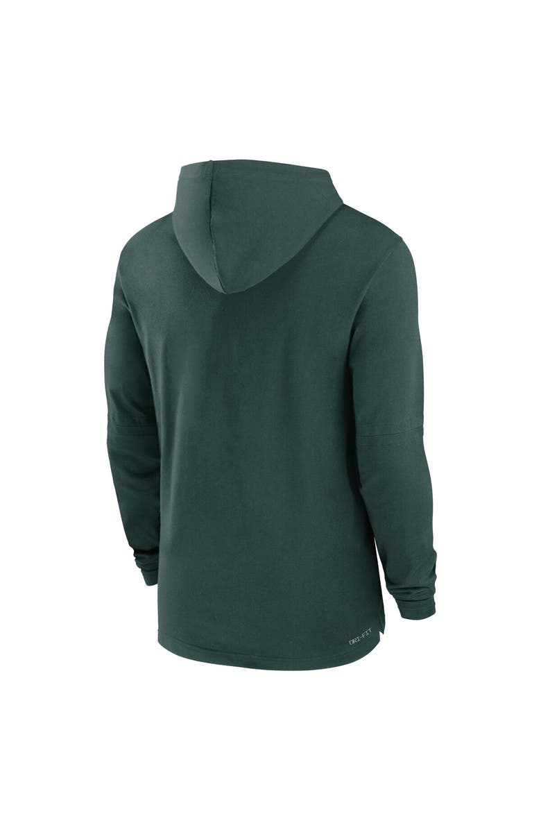 Nike Men's Nike Green Michigan State Spartans 2024 Sideline Hoodie Performance Long Sleeve T-Shirt, Alternate, color, Green