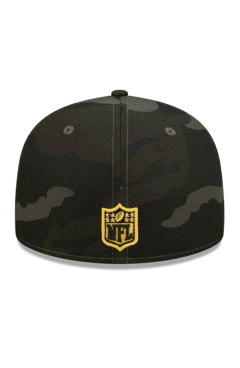 New Era Men's New Era Black Pittsburgh Steelers Camo 59FIFTY Fitted Hat, Alternate, color,