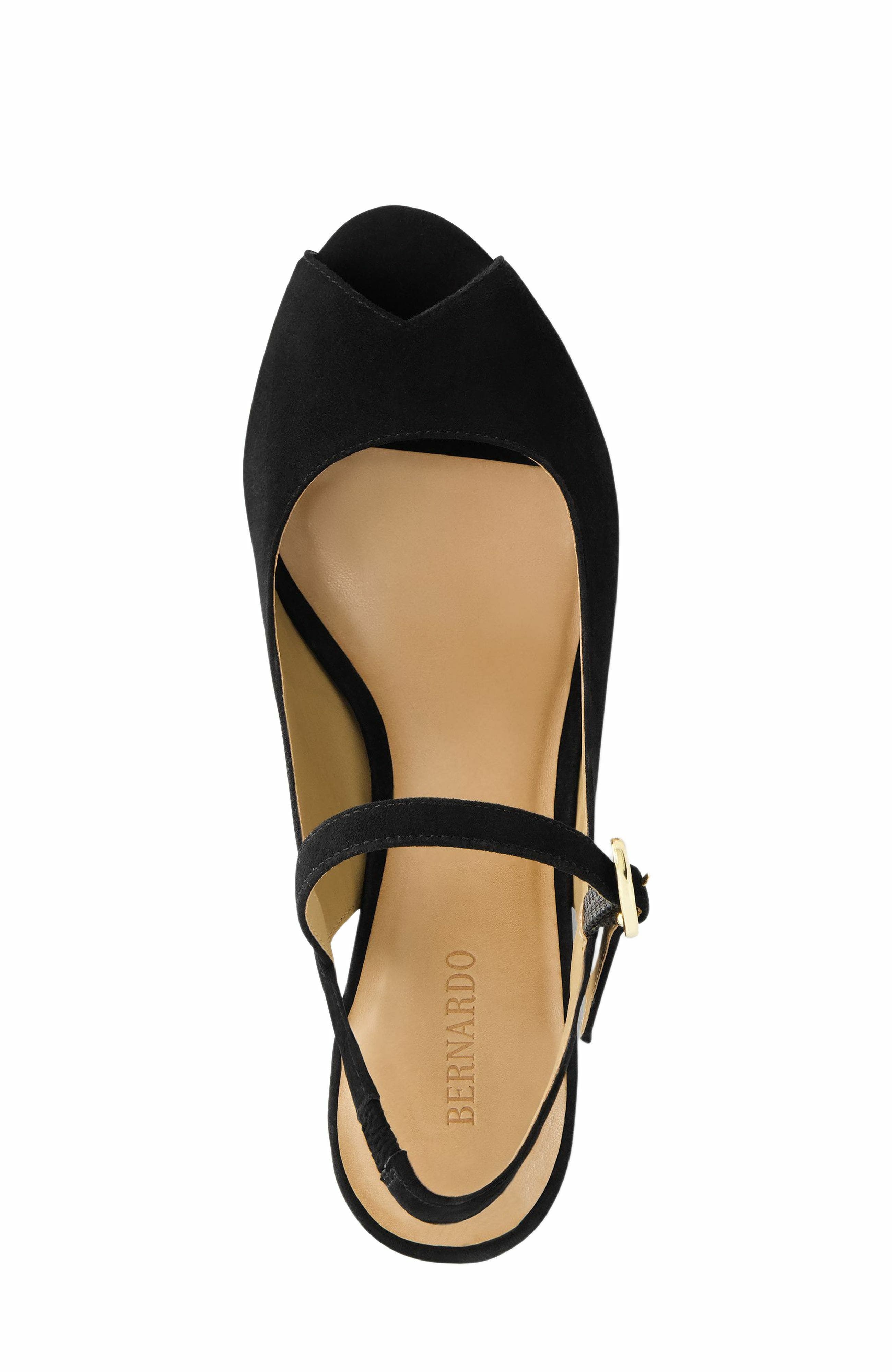 Bernardo Footwear Bailen Mary Jane Peep Toe, Alternate, color, Black