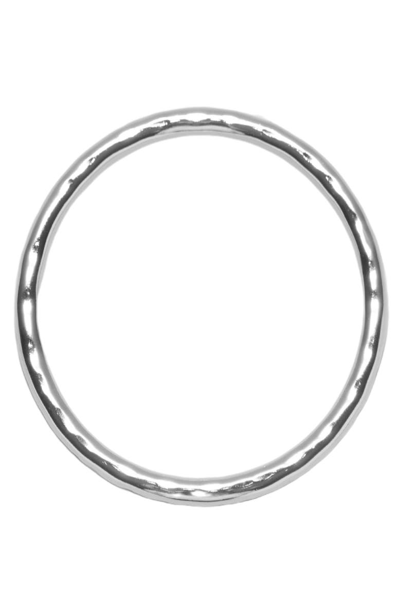 ARGENTO VIVO Hammered Oval Bangle, Main, color, Silver