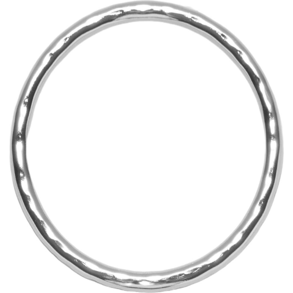 Argento Vivo Hammered Oval Bangle