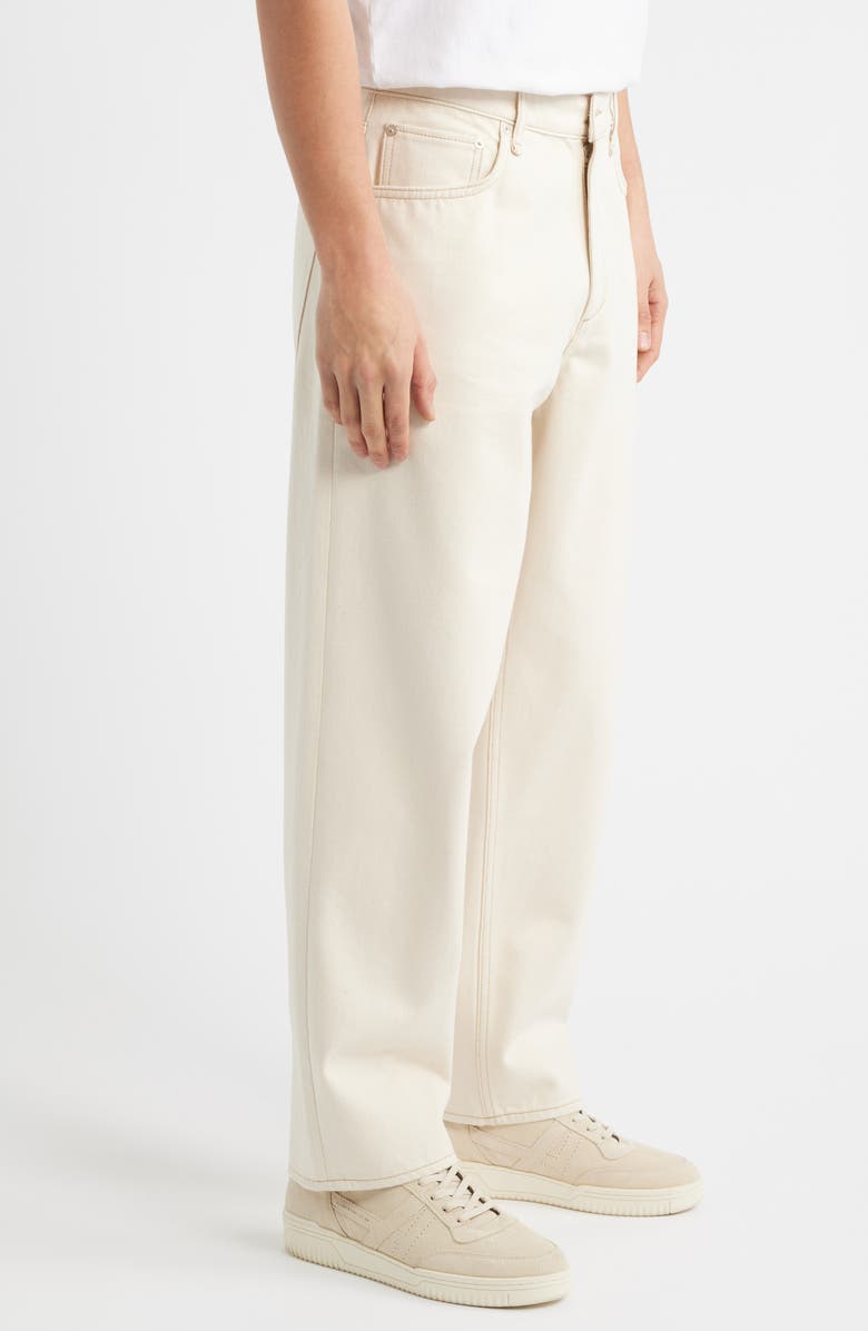 rag & bone Baggy Authentic Rigid Straight Leg Jeans, Alternate, color, Seeded Ecru