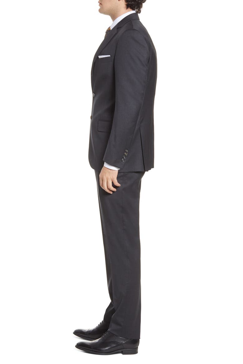 New York Classic Fit Solid Stretch Wool Suit, Alternate, color, CHARCOAL